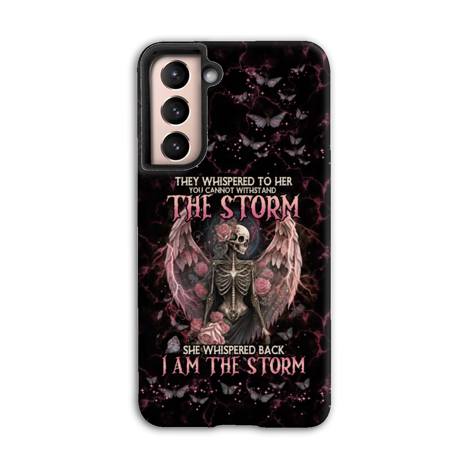 I AM THE STORM SKELETON ROSES WINGS PHONE CASE - TLNO0602233