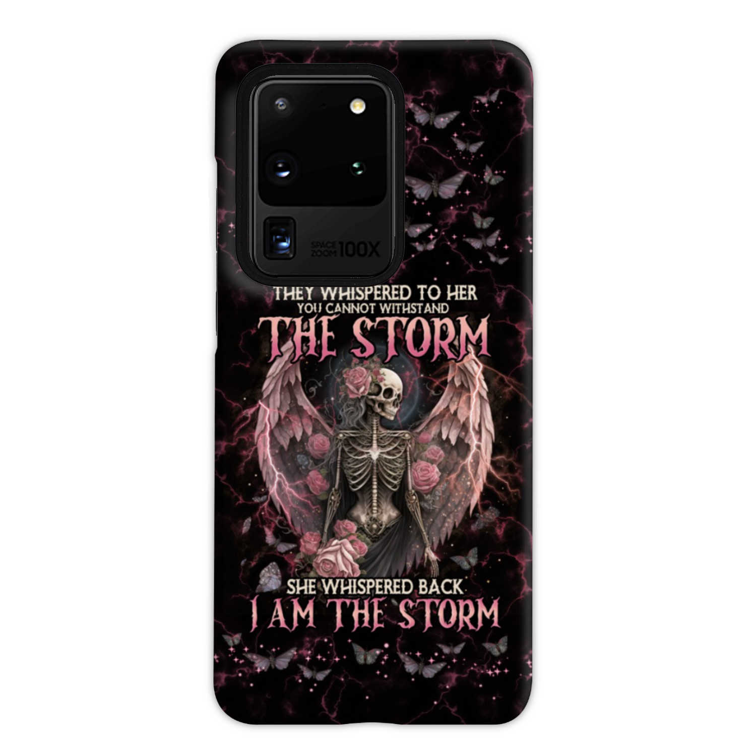I AM THE STORM SKELETON ROSES WINGS PHONE CASE - TLNO0602233