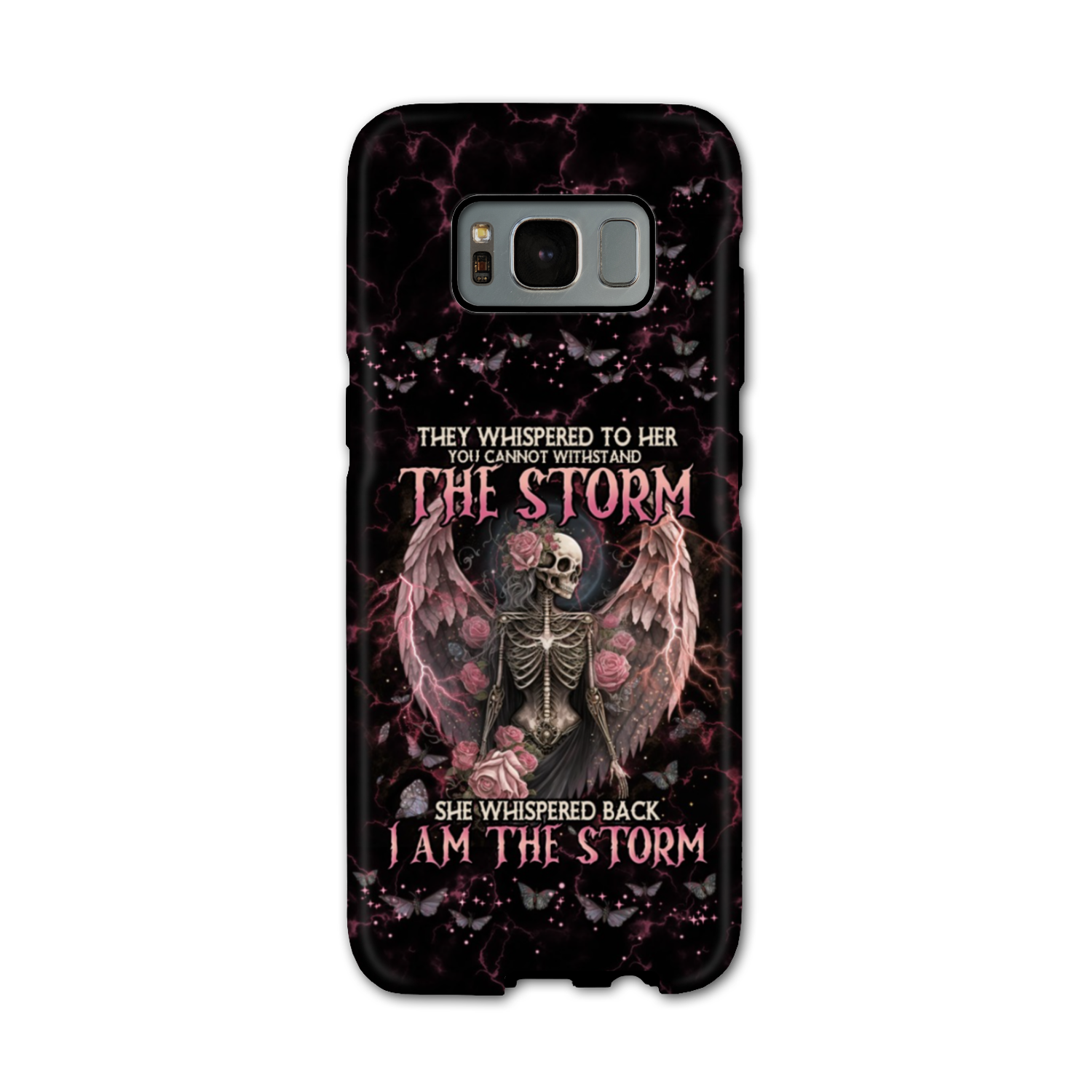 I AM THE STORM SKELETON ROSES WINGS PHONE CASE - TLNO0602233