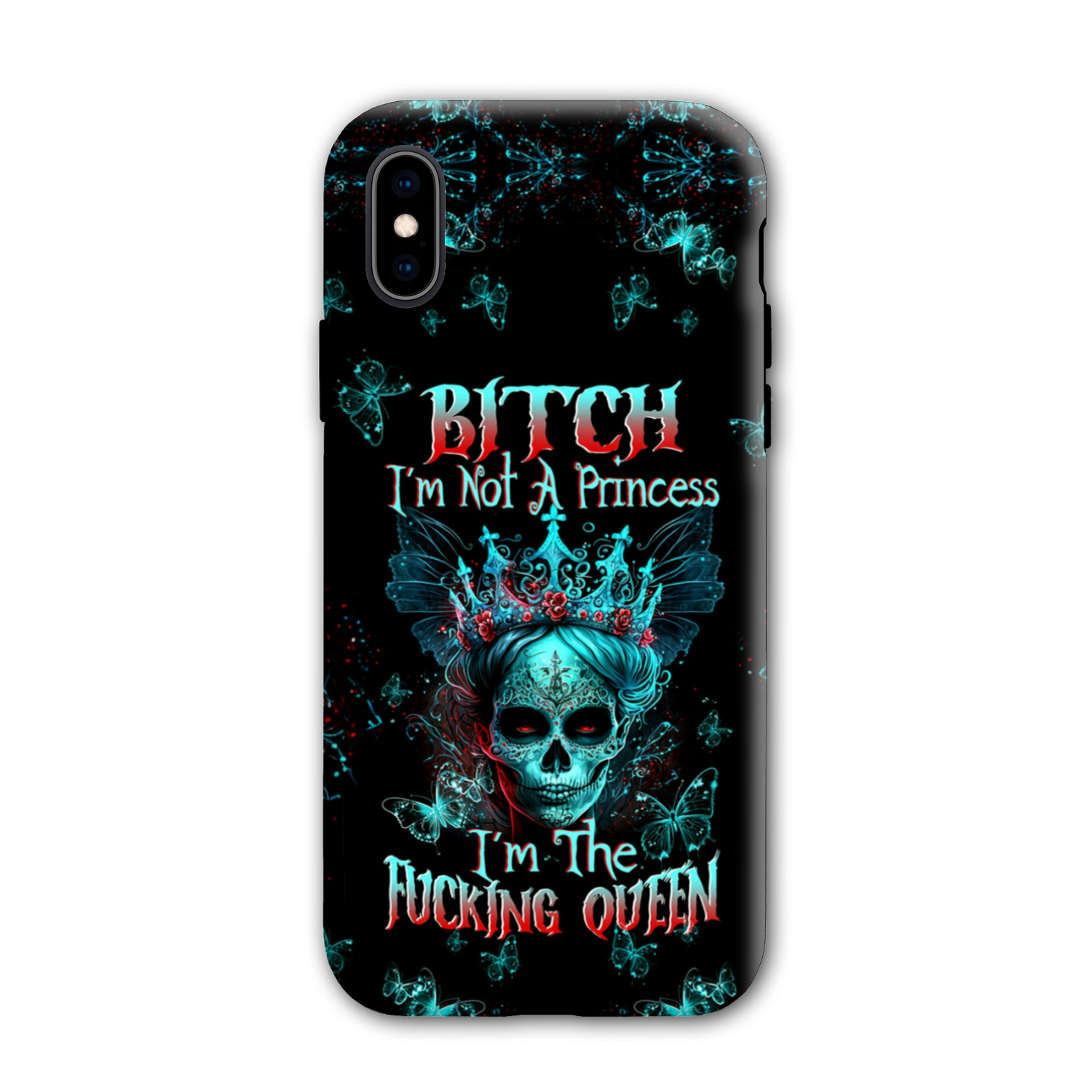 I'M THE F QUEEN SUGAR SKULL PHONE CASE - TLTW0504235