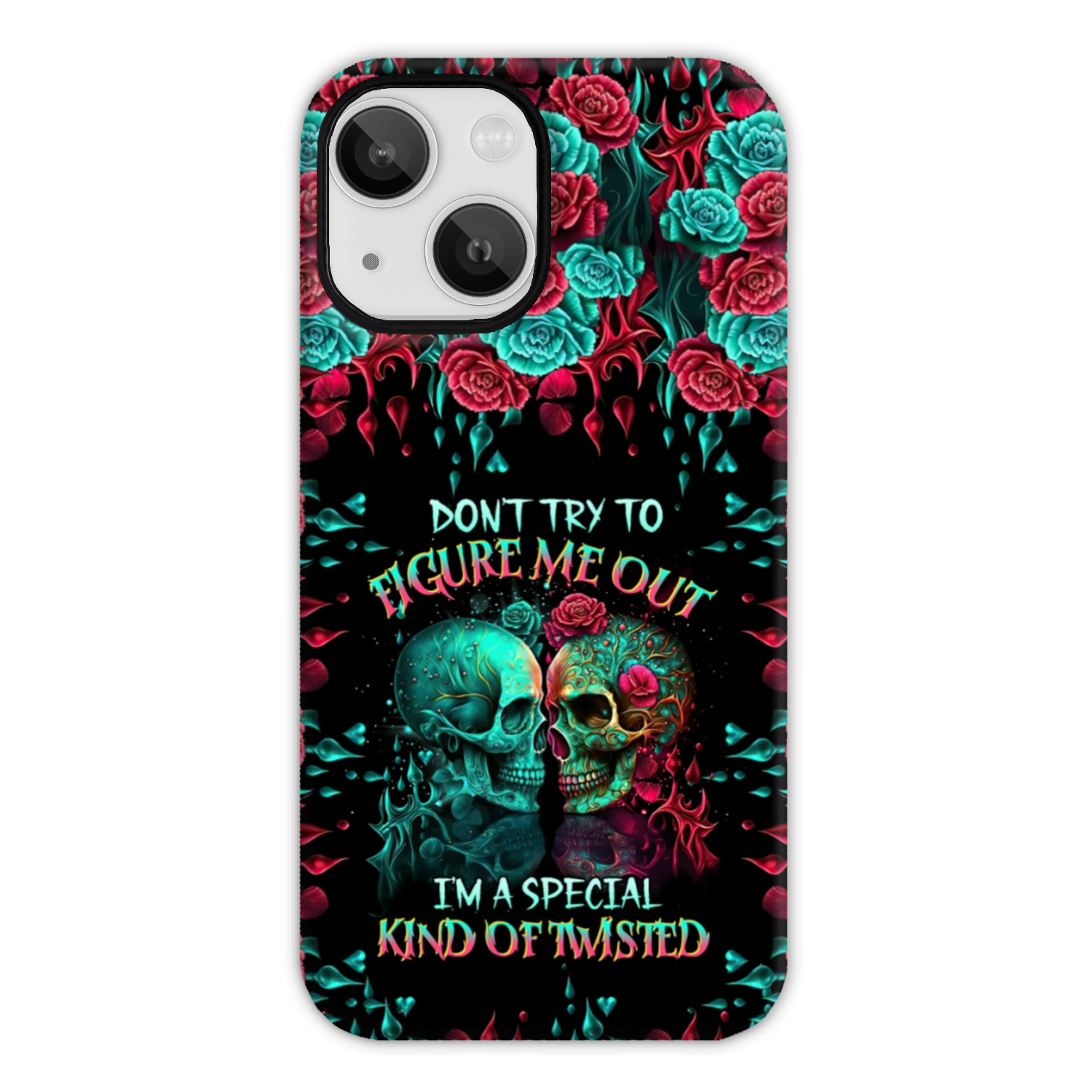 DON'T TRY TO FIGURE ME OUT SKULL PHONE CASE - TLTR0504237