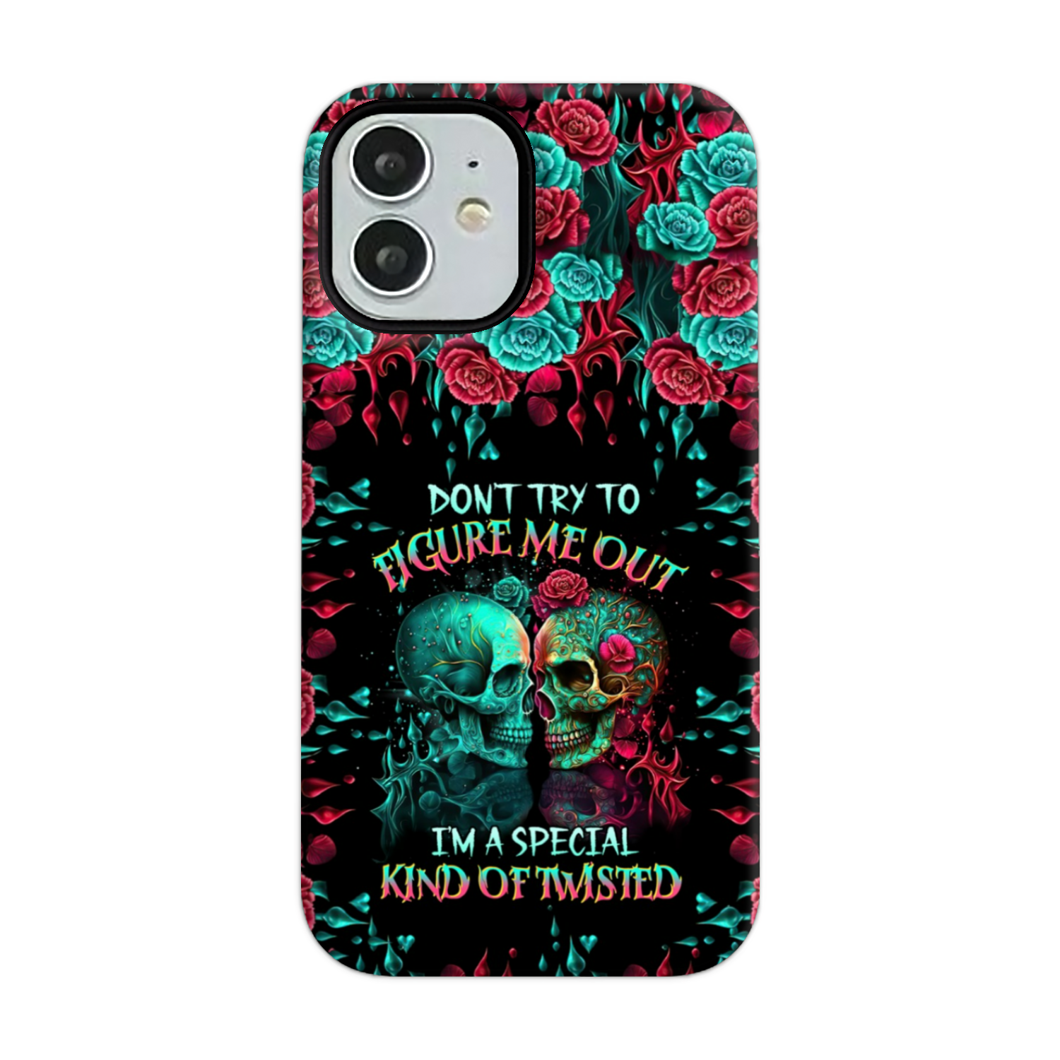 DON'T TRY TO FIGURE ME OUT SKULL PHONE CASE - TLTR0504237