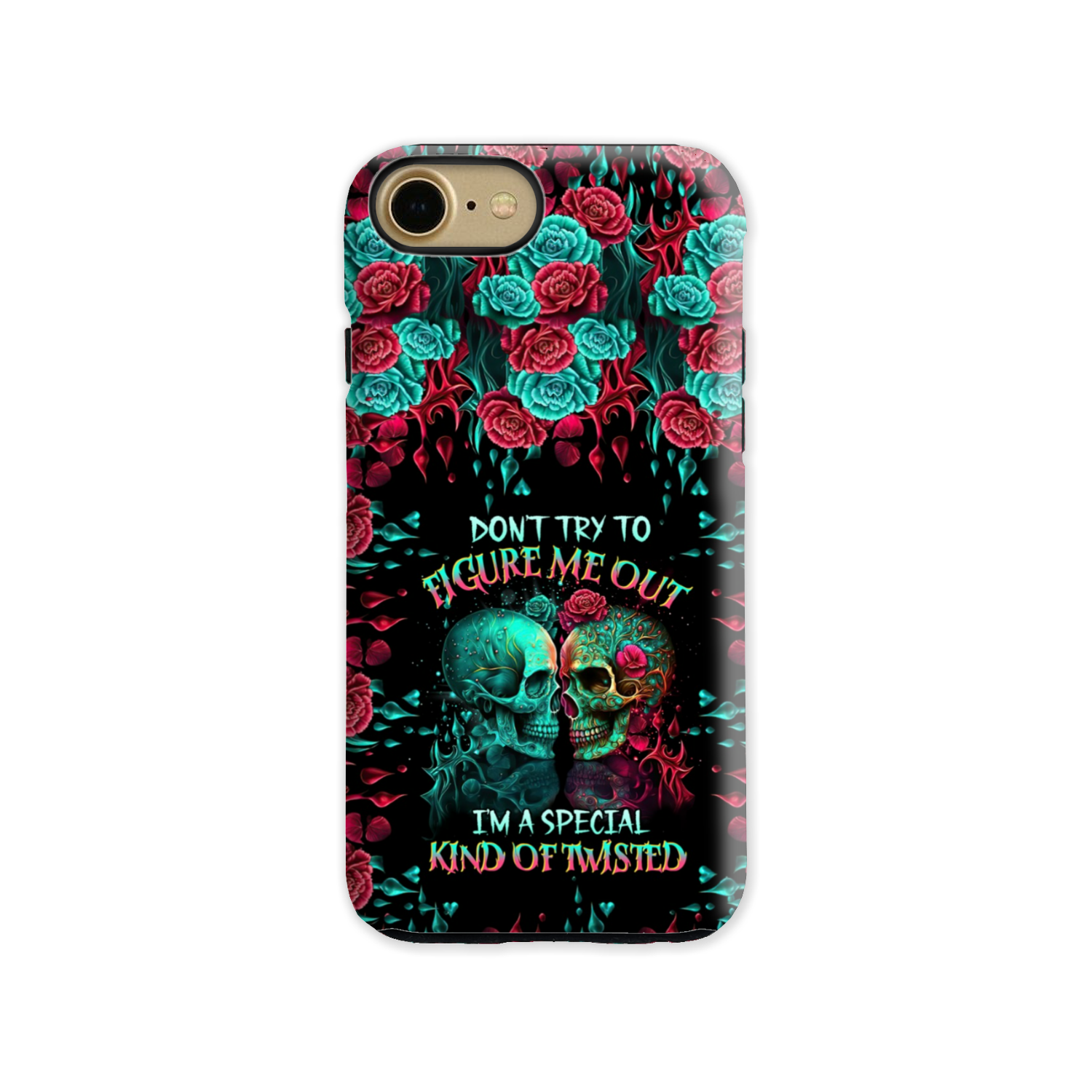 DON'T TRY TO FIGURE ME OUT SKULL PHONE CASE - TLTR0504237