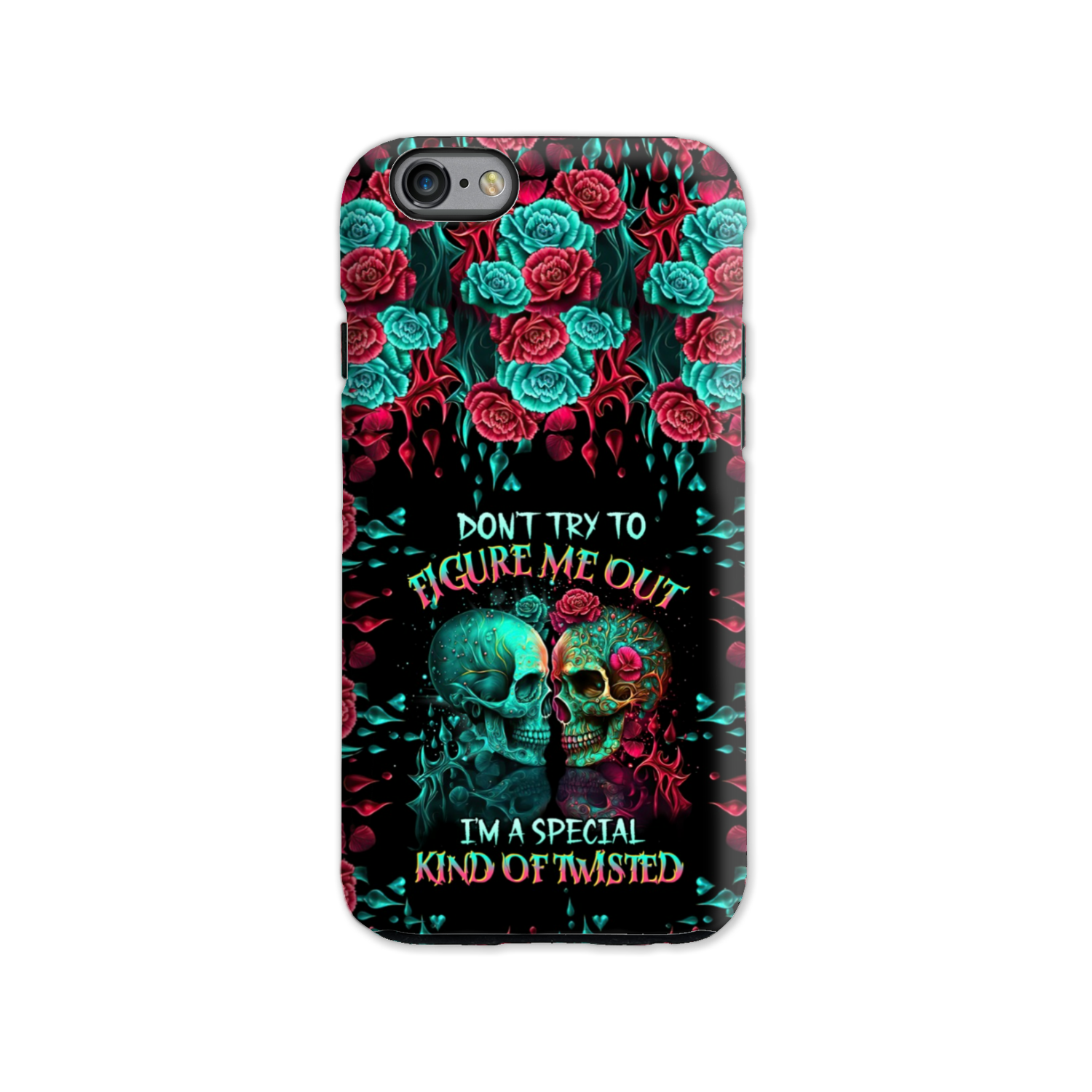 DON'T TRY TO FIGURE ME OUT SKULL PHONE CASE - TLTR0504237