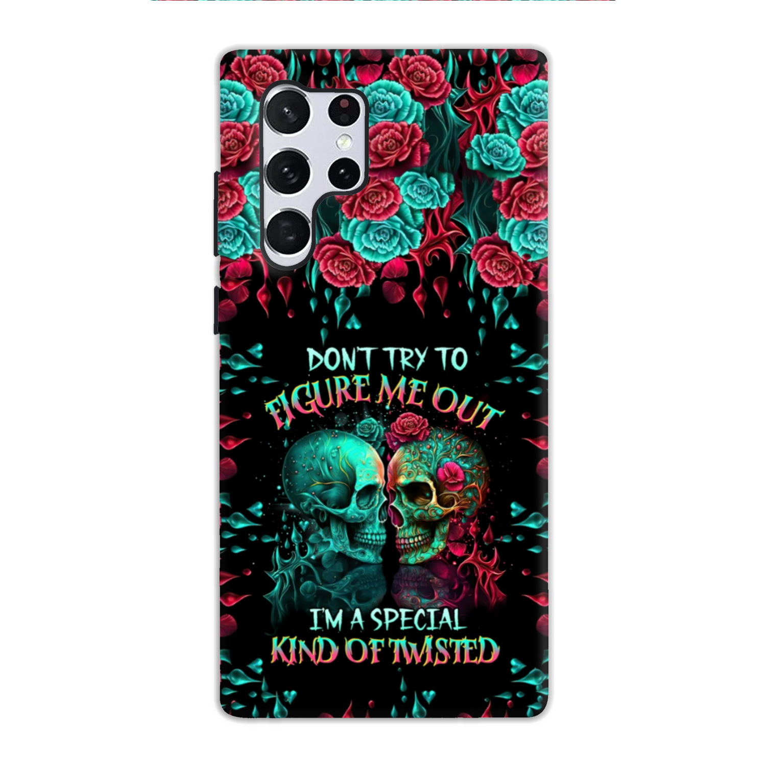 DON'T TRY TO FIGURE ME OUT SKULL PHONE CASE - TLTR0504237